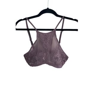 Halter Top Lace Bralette with Adjustable Straps